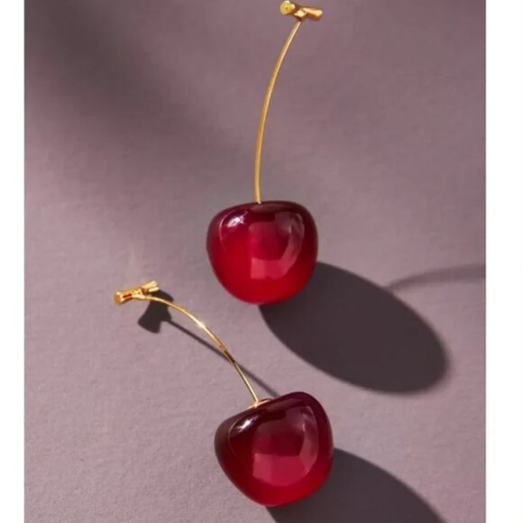 Anthropologie Jewelry - ANTHROPOLOGIE Cherry Earrings